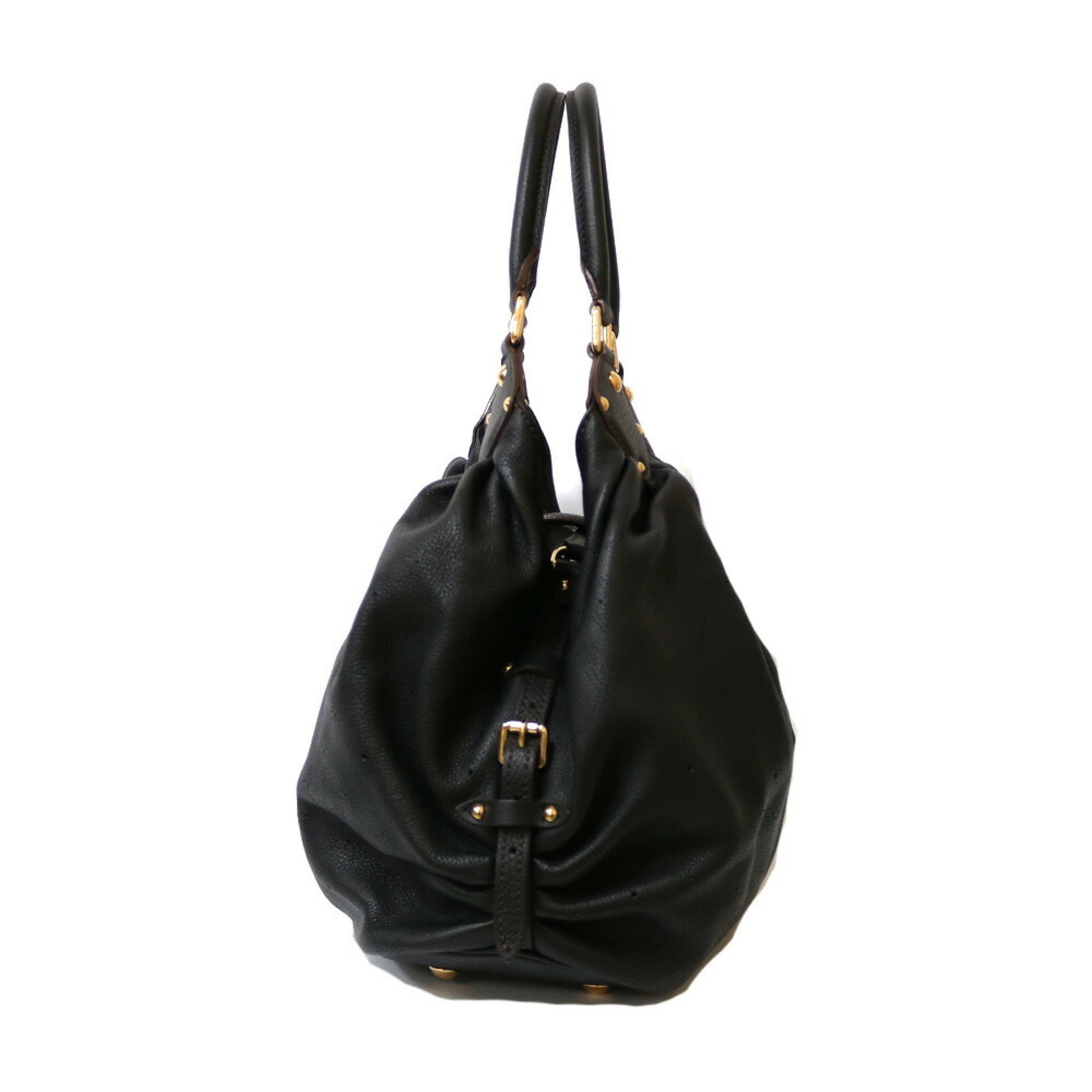 Louis Vuitton Shoulder Bag M95765 Monogram Mahina Monogram Black