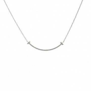 TIFFANY T Smile Small Necklace/Pendant K18WG White Gold