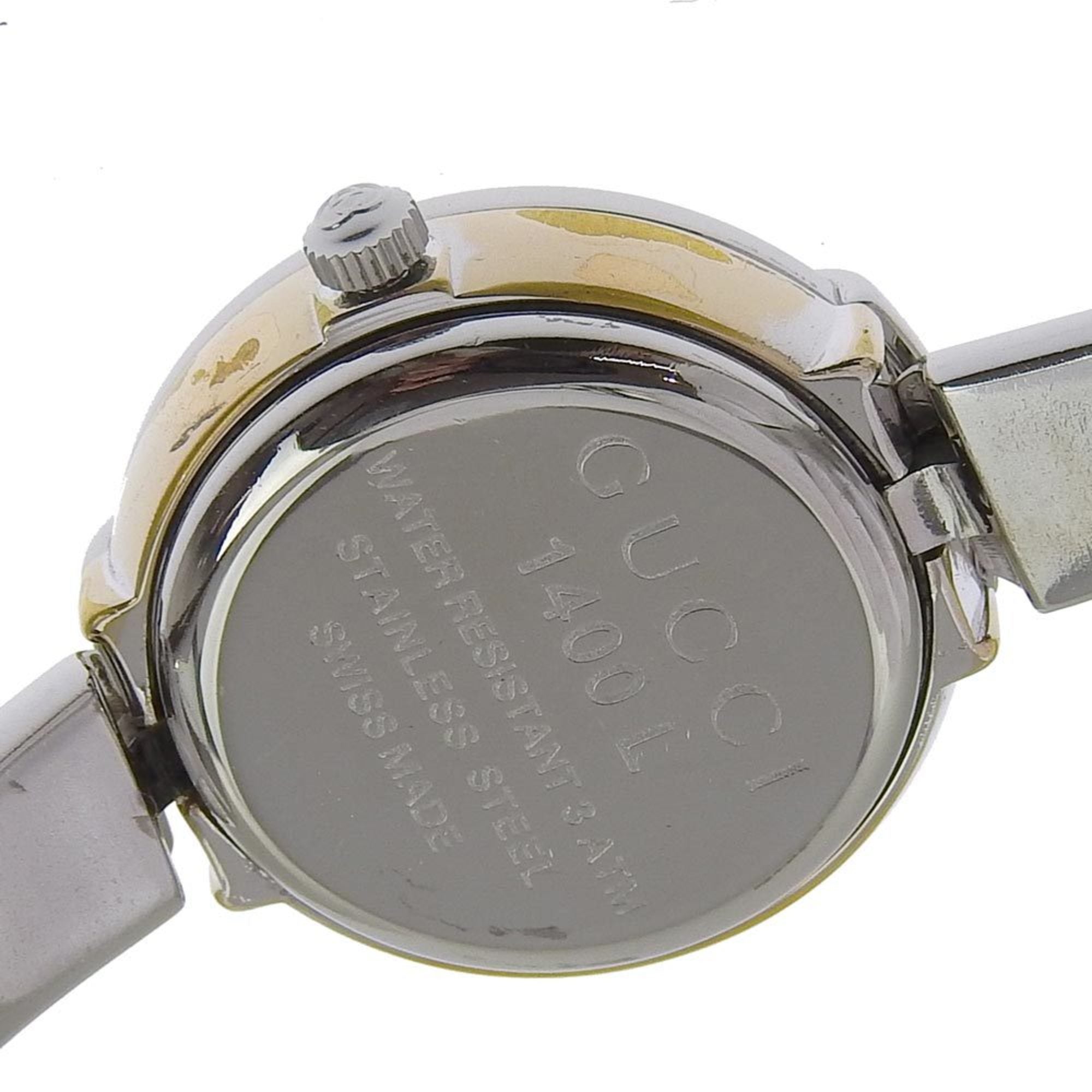 GUCCI watch 1400L stainless steel silver quartz analog display ladies