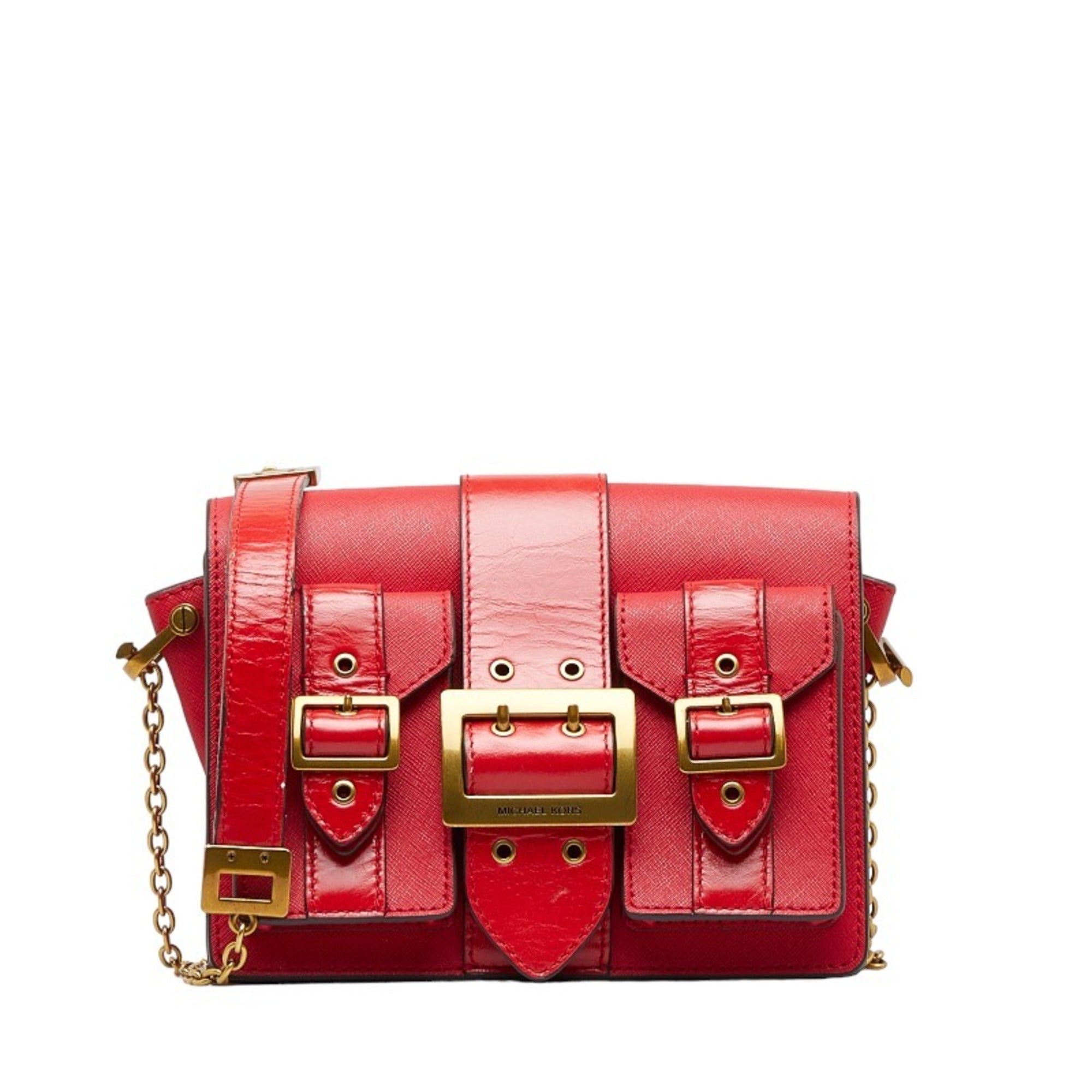 Michael kors deals red messenger bag