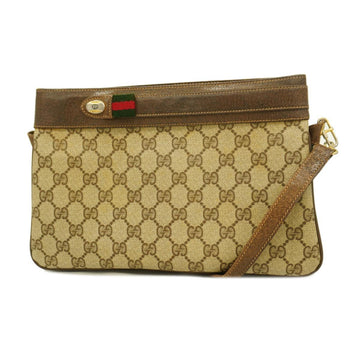 GUCCI Shoulder Bag GG Supreme Sherry Line 904 02 035 Brown Beige Gold Hardware Women's