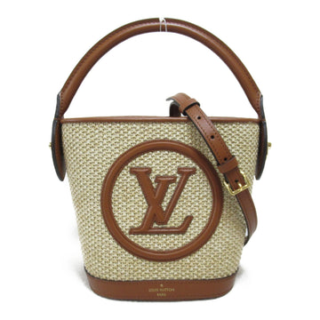 LOUIS VUITTON Tote Bag Brown Natural leather knit raffia M59962