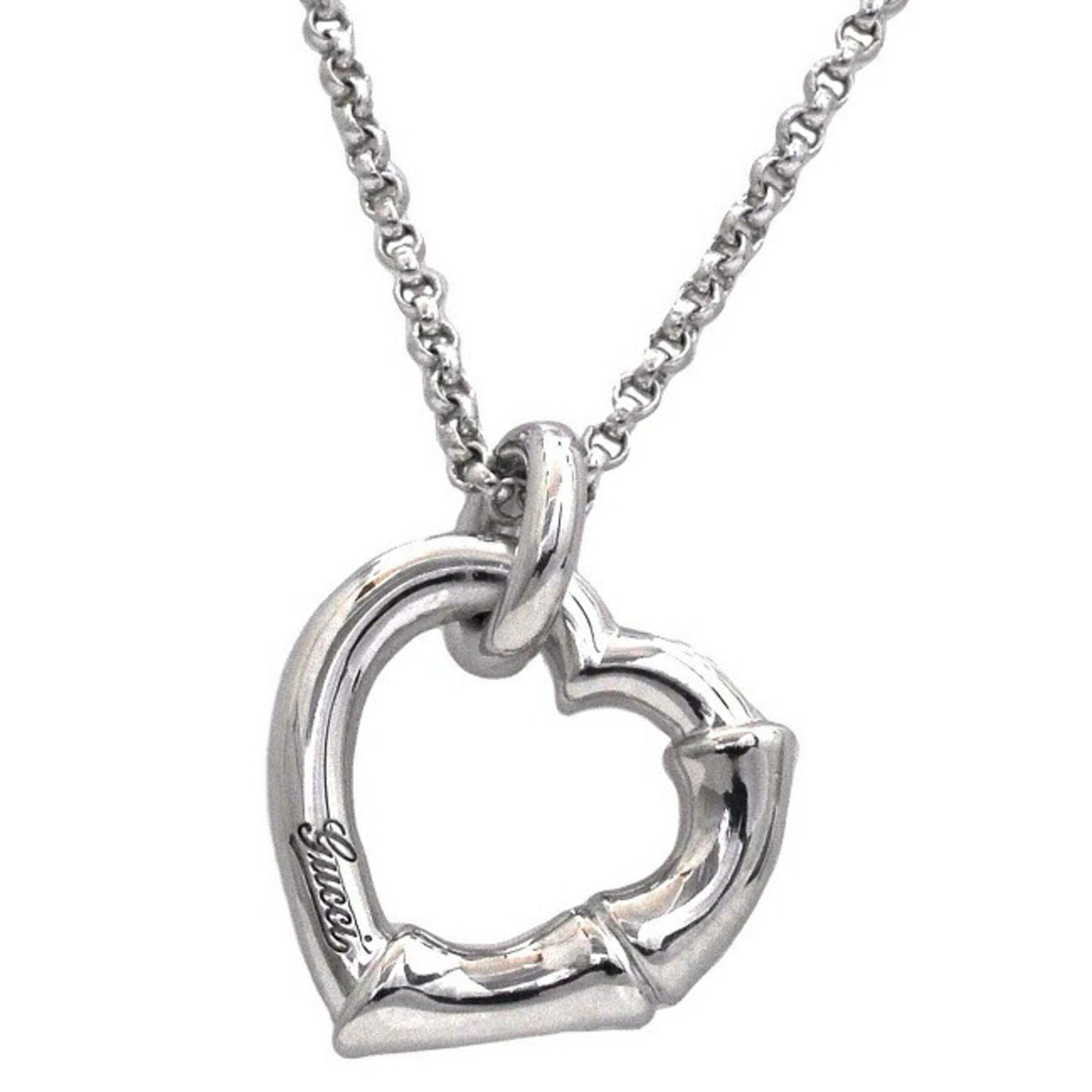 Silver heart 2024 gucci necklace