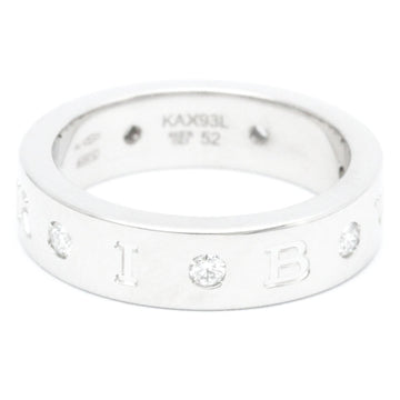 BVLGARI Roman Sorving 7PD Ring White Gold [18K] Fashion Diamond Band Ring Silver