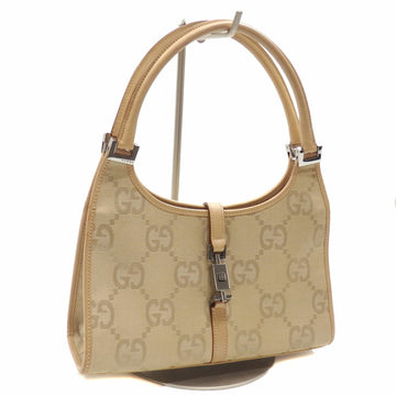 GUCCI Shoulder Bag Jackie Ladies Beige GG Canvas Leather 002.1068