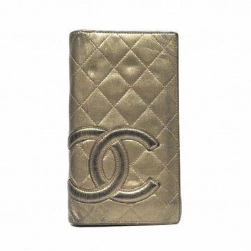 CHANEL Cambon Line A34712 Bifold Long Wallet Women's