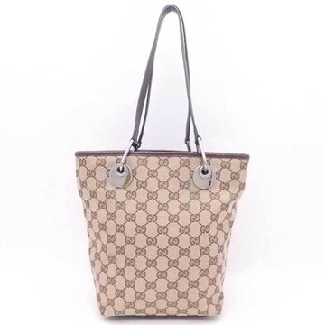 GUCCI Shoulder Bag GG Canvas Canvas/Leather Beige/Brown Women's 120840