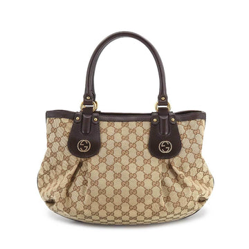 GUCCI GG canvas scarlet tote bag leather beige brown 269953 Scarlet Bag