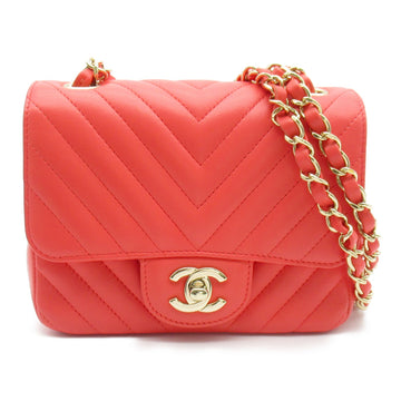 CHANEL Mini Materasse Chain Shoulder Pink Lambskin [sheep leather]