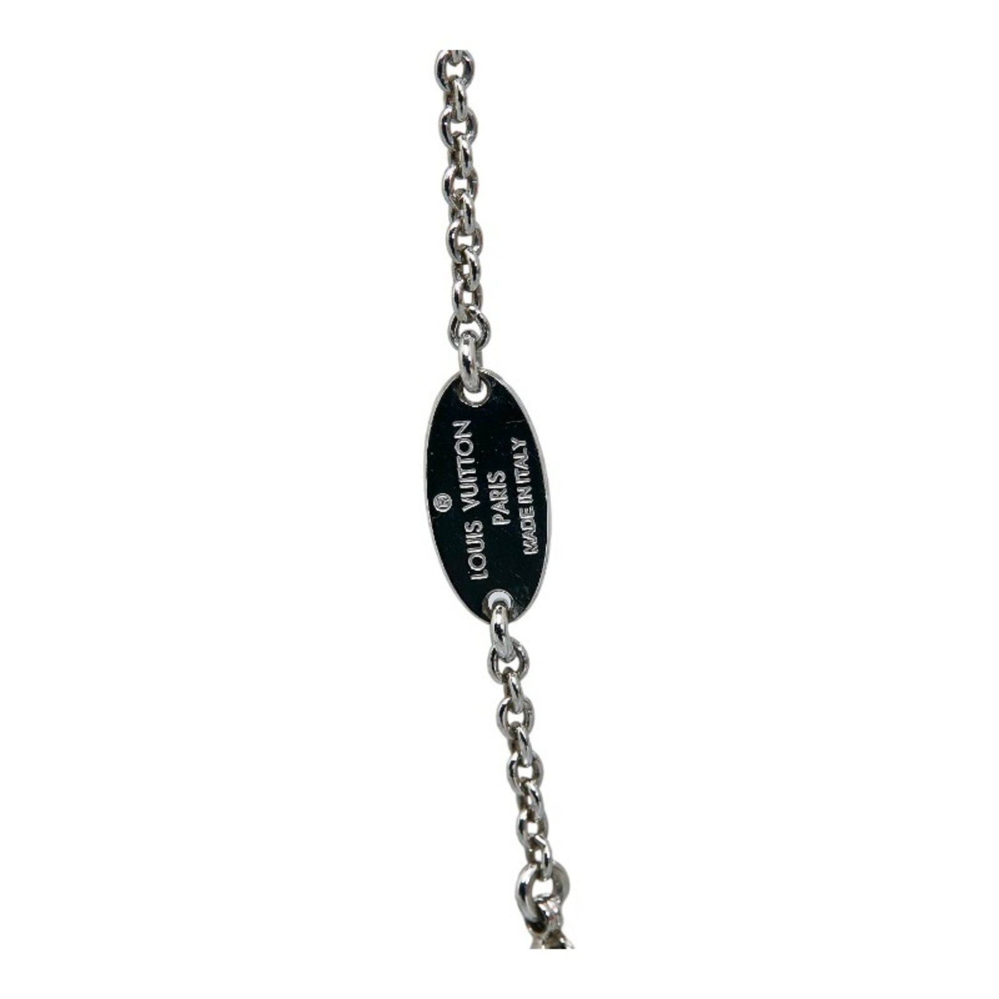 Louis Vuitton Essential V Supple Necklace Silver Metal