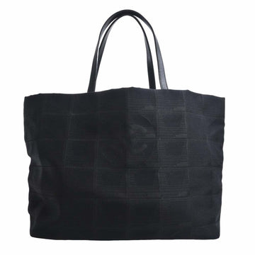 CHANEL Nylon New Line Large Tote Bag Black Ladies