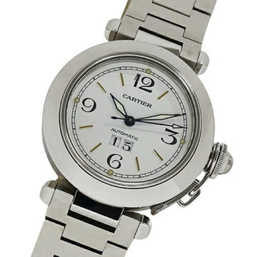 CARTIER Watch Pasha C Big Date Boys Automatic Winding AT Stainless Steel SS W31044M7 Silver White Polished