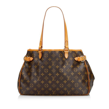 LOUIS VUITTON Monogram Batignolle Horizontal Shoulder Bag Handbag M51154 Brown PVC Leather Ladies