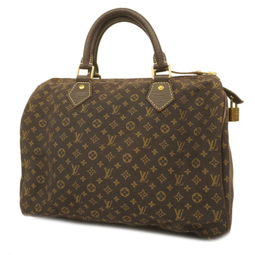 LOUIS VUITTONAuth  Monogram Mini Lin Speedy 30 M95224 Women's Handbag Ebene