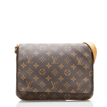 Louis Vuitton Monogram Musette Tango Short Shoulder Bag Handbag M51257 Brown PVC Leather Ladies LOUIS VUITTON