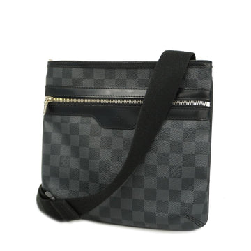 LOUIS VUITTON Shoulder Bag Damier Graphite Thomas N58028 Black Men's