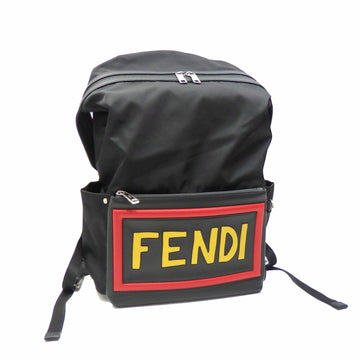 Fendi Backpack Men's Black Nylon Leather 7VZ035 Rucksack Daypack
