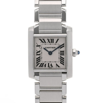 Cartier Tank Francaise SM W51008Q3 Ladies SS Watch Quartz White Dial