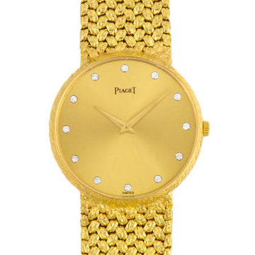 Piaget Tradition 12P Diamond Index Gold K18YG Men's Quartz Watch Dial