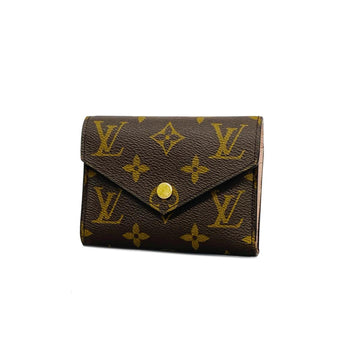 LOUIS VUITTON Trifold Wallet Monogram Portefeuille Victorine M62360 Rose Valerine Women's