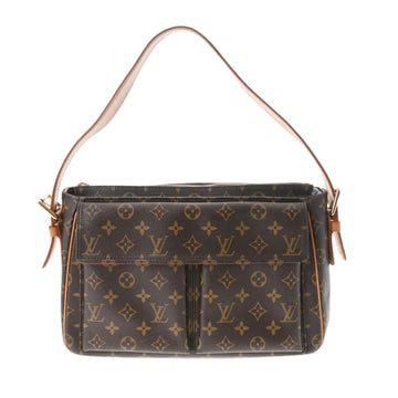 LOUIS VUITTON Monogram Vivacite GM Brown M51163 Women's Canvas Handbag