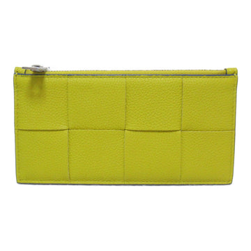 BOTTEGA VENETA Cassette Long Zipper Card Case Yellow mustard leather Maxi Intrecciato 749460VCP137349