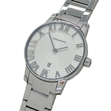 TIFFANY&Co. Watch Ladies Atlas Dome Date Quartz Stainless Steel SS Z1830.11.10A21A00A Silver White Polished