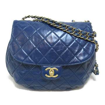 CHANEL ChainShoulder Bag Blue leather