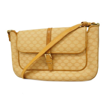 CELINE shoulder bag macadam beige gold hardware ladies