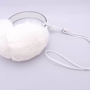 GUCCI earmuffs sima fur/leather white unisex 245929