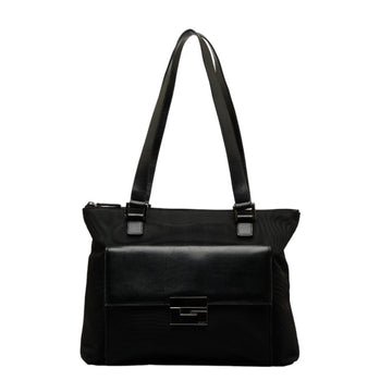 GUCCI tote bag shoulder 000 1705 0571 black nylon leather ladies