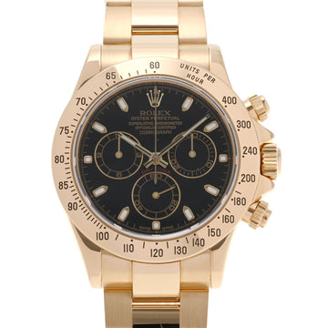 Rolex Daytona 116528 men's YG watch automatic winding black dial