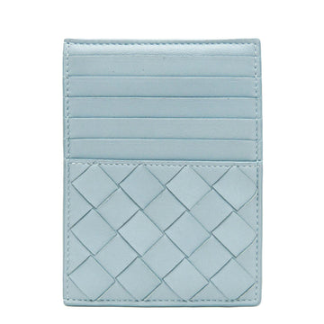 BOTTEGA VENETA Intrecciato 608088 Leather Card Case Light Blue