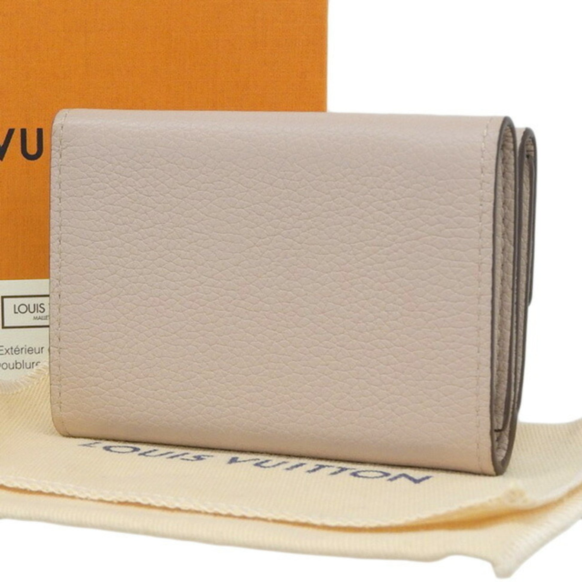 Louis Vuitton Trifold Wallet Portefeuille Lock Mini M69340 Greige