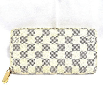 LOUIS VUITTON Damier Azur Zippy Wallet N60019 Round Zipper Long Women's