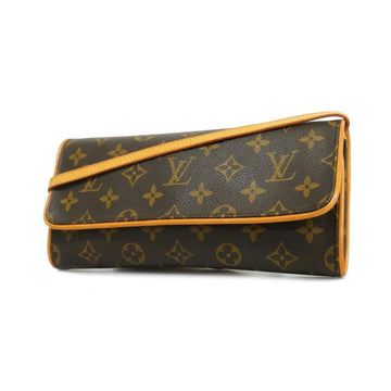 LOUIS VUITTON Shoulder Bag Monogram Pochette Twin GM M51852 Brown Ladies