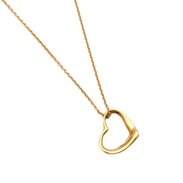 TIFFANY Open Heart Necklace Yellow Gold 18KYG Women's Jewelry &Co.
