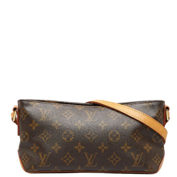 LOUIS VUITTON Monogram Trotter Shoulder Bag M51240 Brown PVC Leather Women's