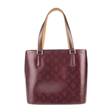 LOUIS VUITTON Stockton Handbag M55116 Monogram Matt Violet Purple Series Shoulder Bag Tote