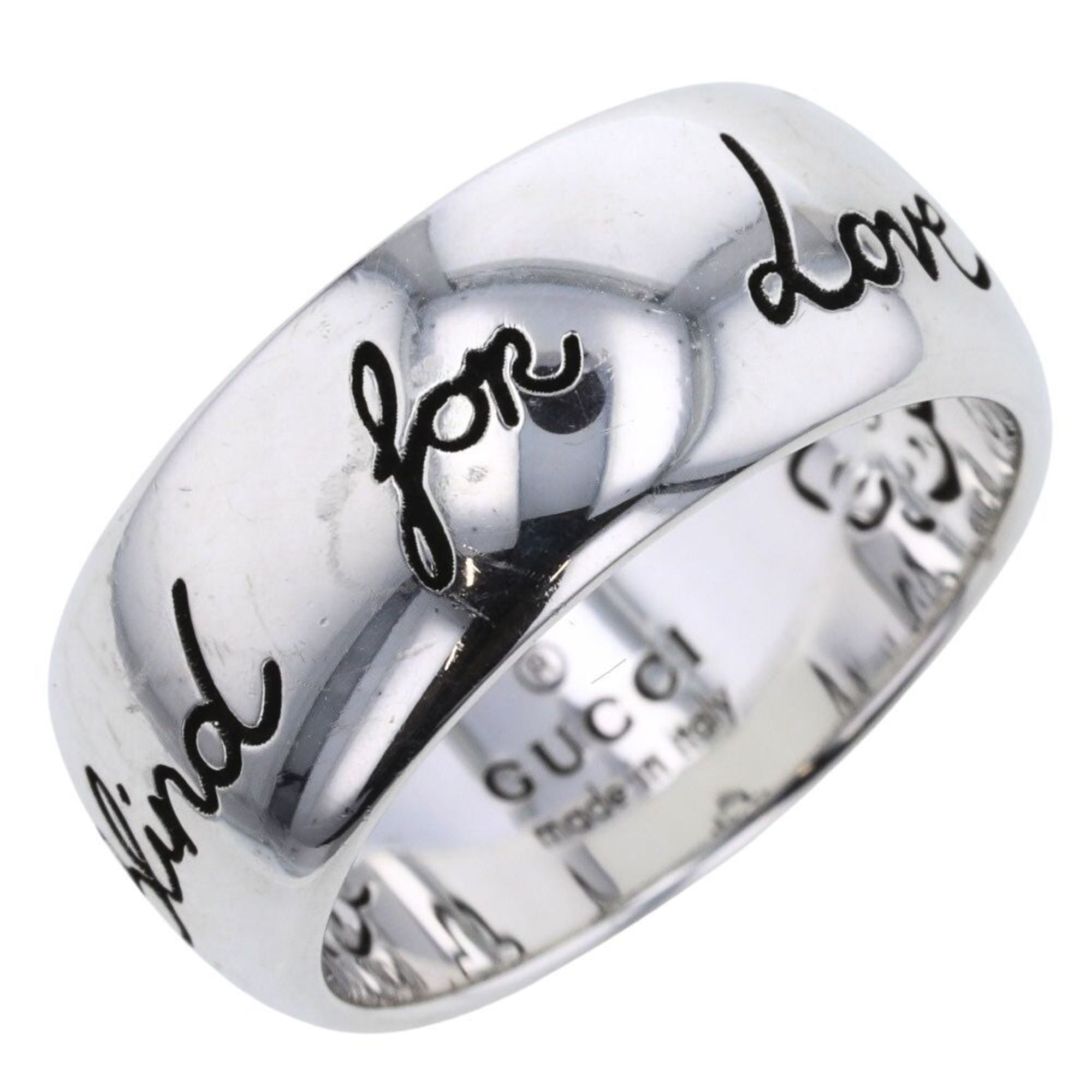 Gucci blind for discount love ring in silver