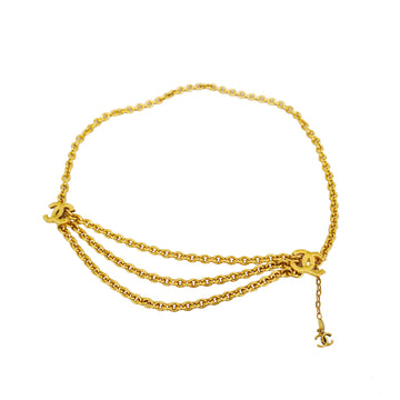 CHANELAuth  Gold Hardware Unisex Chain Belt Gold