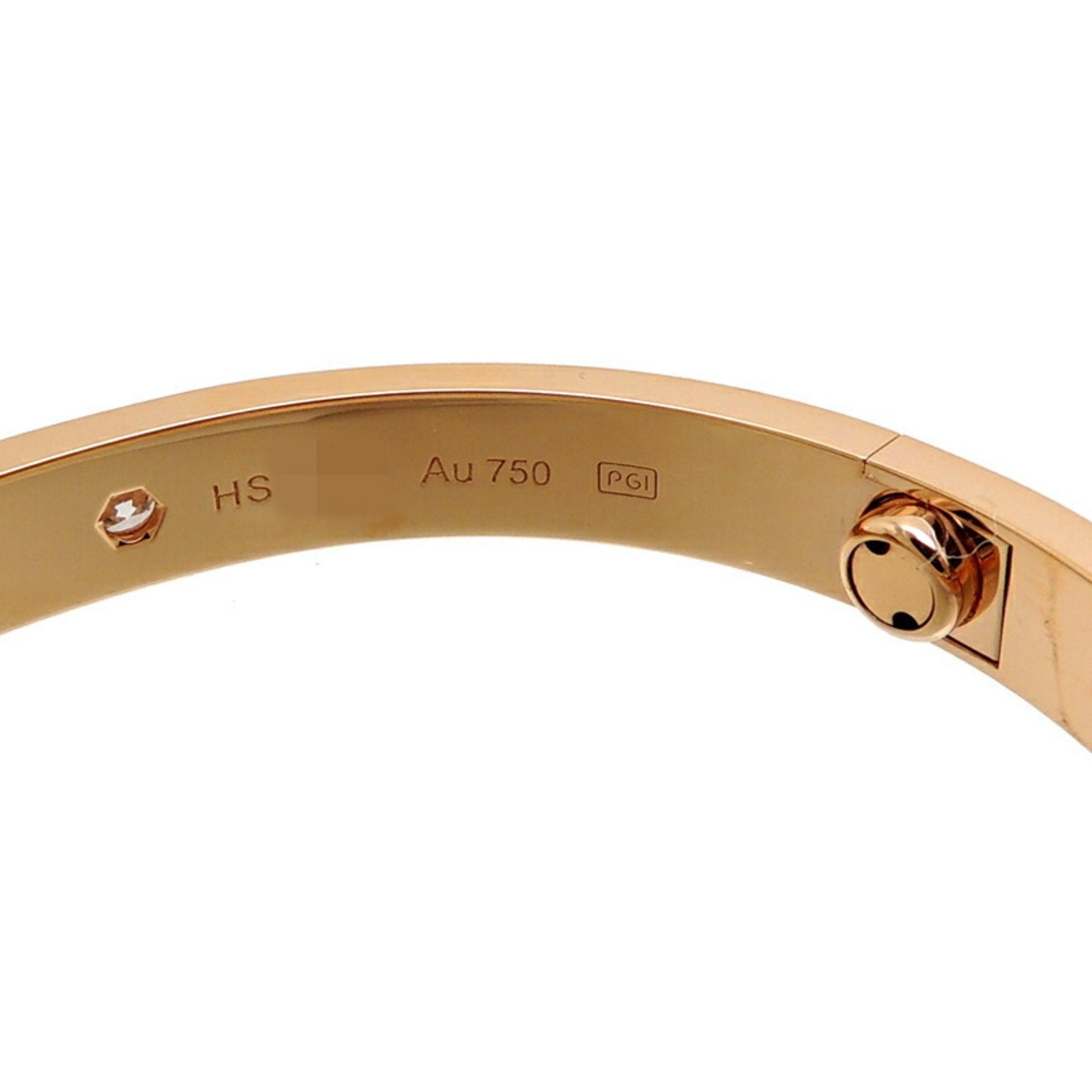 CARTIER Half Diamond Love Women s Bracelet B6069917 750 Pink Gold