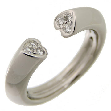 TIFFANY Paloma Picasso Tenderness Heart Diamond Women's Ring 750 White Gold No. 9