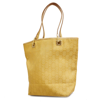 GUCCIAuth  002 1099 Women's GG Canvas Tote Bag Gold