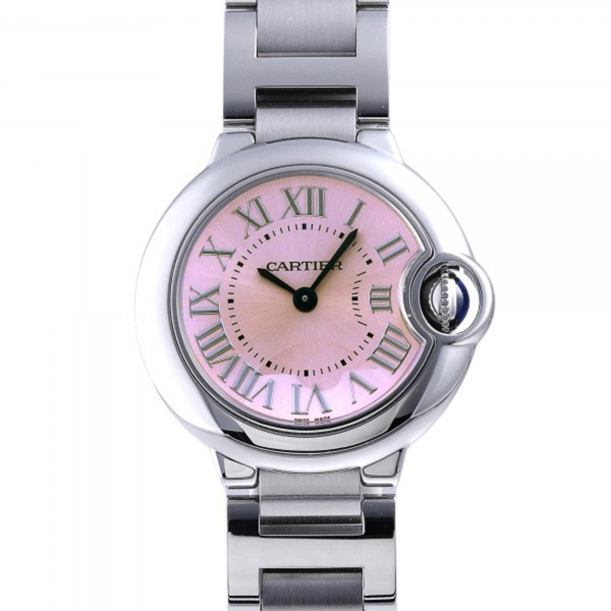 Cartier Ballon Blue 28mm W6920038 Pink Dial Used Watch Women s