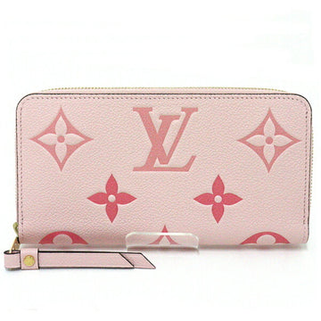 Louis Vuitton Zippy Monogram Implant Leather Round Long Wallet M80403 Butondrose Pink