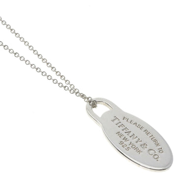 TIFFANY Return Toe - Oval Tag Necklace Silver Women's &Co.