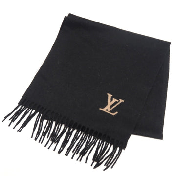 LOUIS VUITTON/LV Logo Fringe Scarf Black Unisex