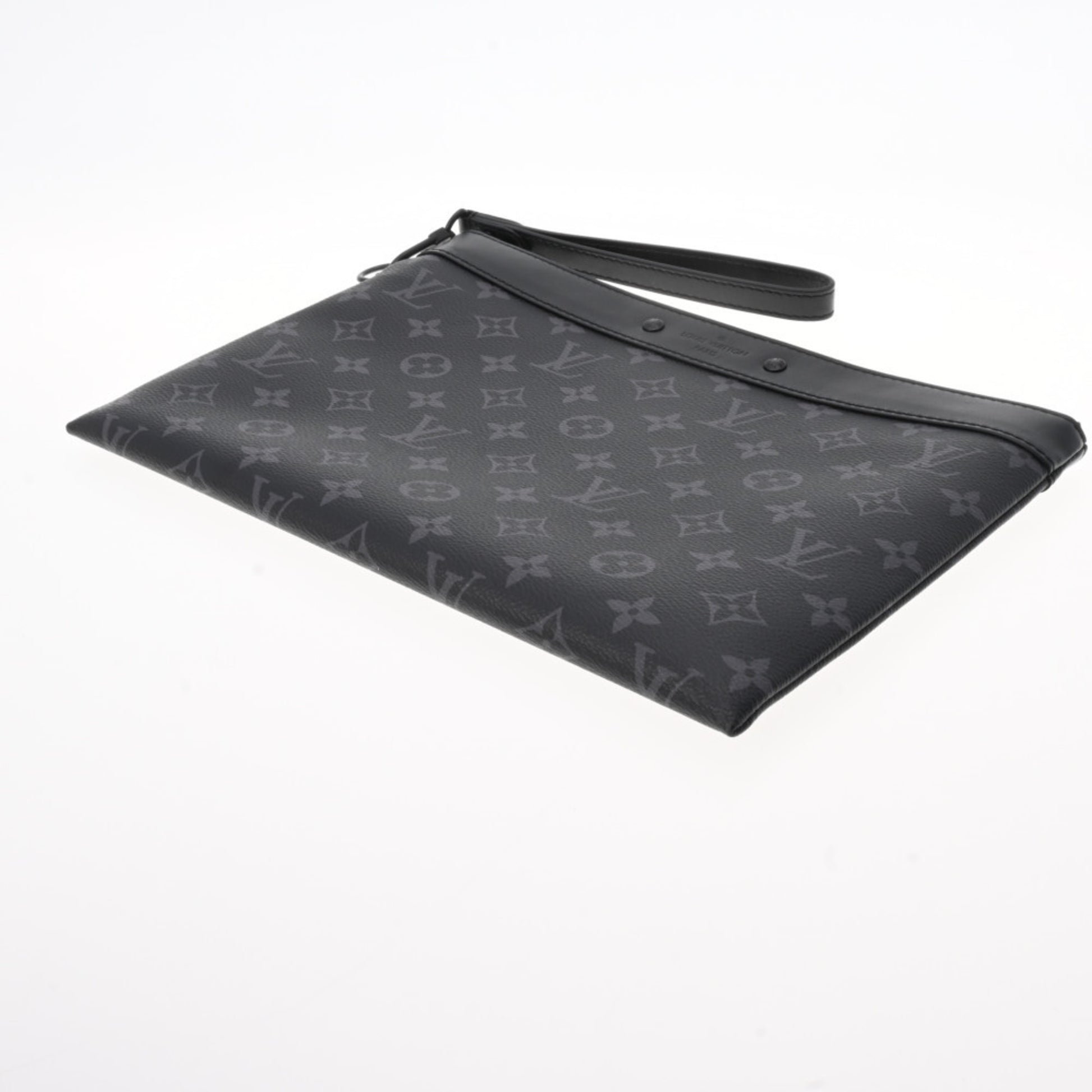 Authenticated Used Louis Vuitton Pochette to Go M81848 Clutch Bag Second Monogram  Eclipse Canvas 