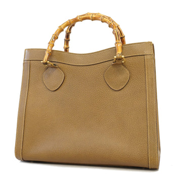 Gucci tote bag bamboo 002 1186 0260 leather brown gold Metal